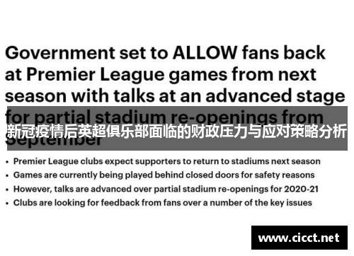 新冠疫情后英超俱乐部面临的财政压力与应对策略分析
