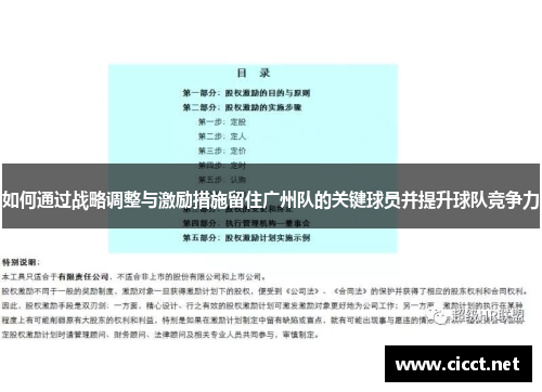 如何通过战略调整与激励措施留住广州队的关键球员并提升球队竞争力